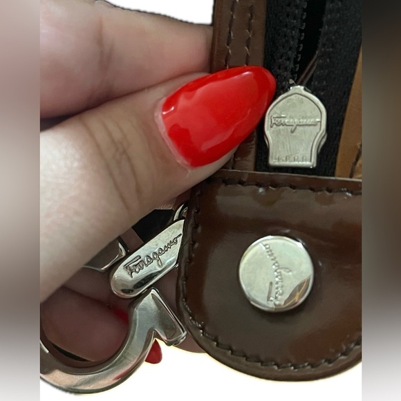 Salvatore Ferragamo Brown Ombré Leather Shoulder Bag -AQ-217148 Rare, Italy - Picture 10 of 14